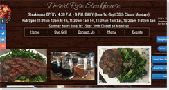 Desktop Screenshot of desertrosesteakhouse.com